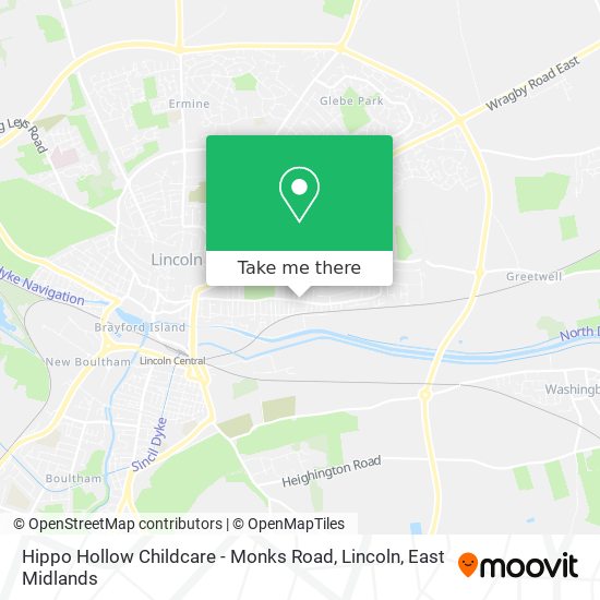 Hippo Hollow Childcare - Monks Road, Lincoln map