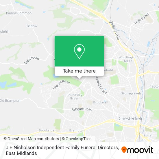 J.E Nicholson Independent Family Funeral Directors map