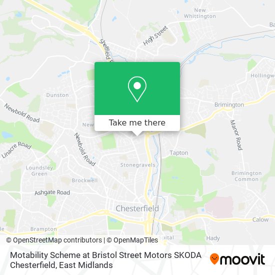 Motability Scheme at Bristol Street Motors SKODA Chesterfield map