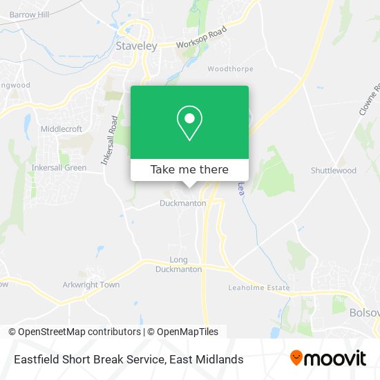 Eastfield Short Break Service map