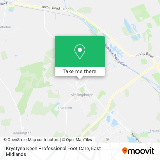 Krystyna Keen Professional Foot Care map