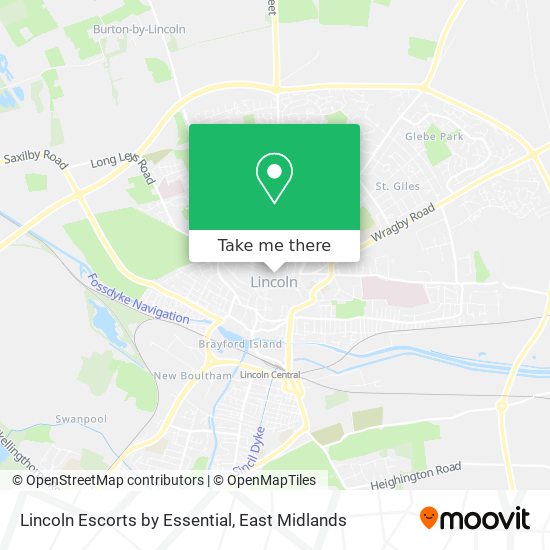 Lincoln Escorts by Essential map
