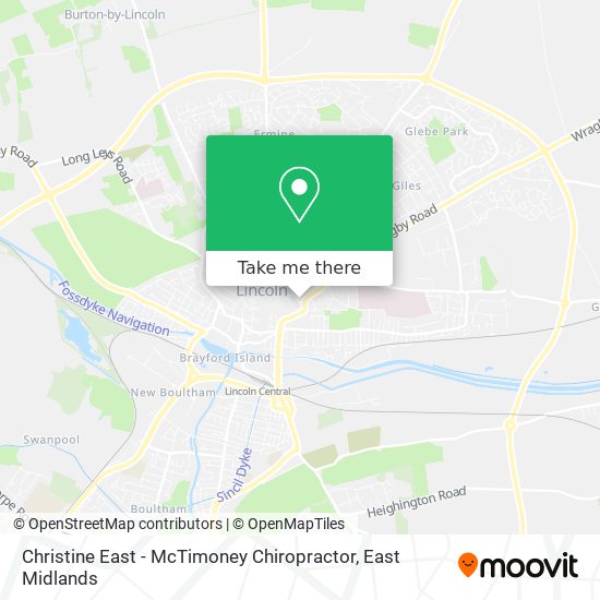 Christine East - McTimoney Chiropractor map