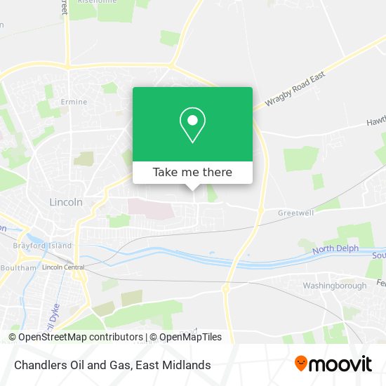 Chandlers Oil and Gas map