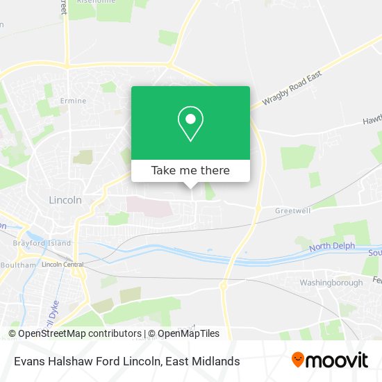 Evans Halshaw Ford Lincoln map