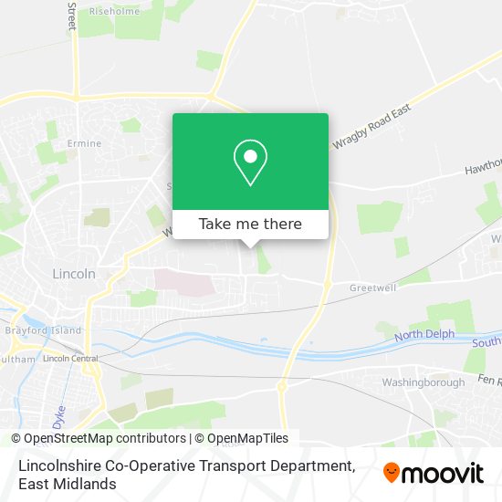 Lincolnshire Co-Operative Transport Department map