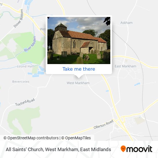 All Saints' Church, West Markham map