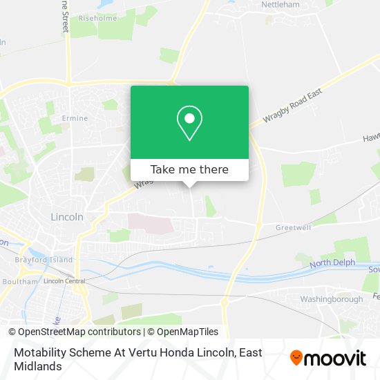 Motability Scheme At Vertu Honda Lincoln map
