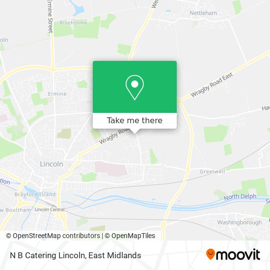 N B Catering Lincoln map