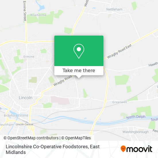 Lincolnshire Co-Operative Foodstores map