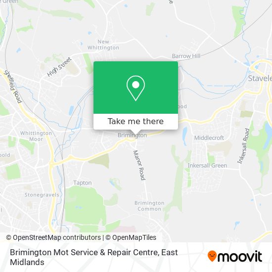 Brimington Mot Service & Repair Centre map