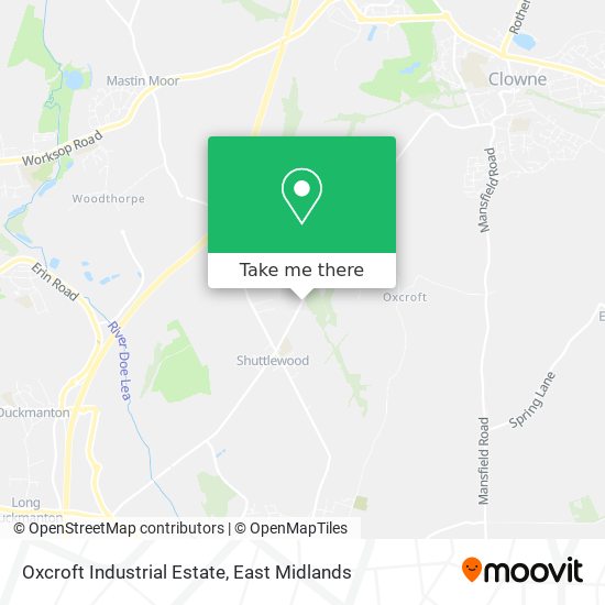 Oxcroft Industrial Estate map