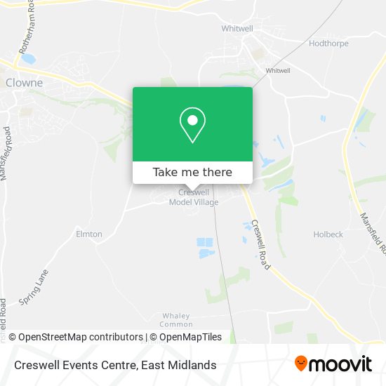 Creswell Events Centre map