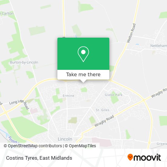 Costins Tyres map