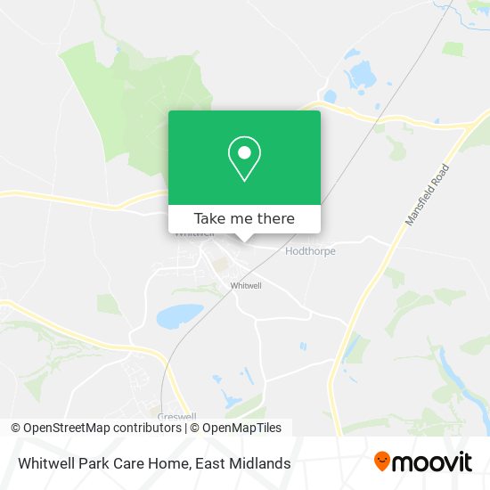 Whitwell Park Care Home map