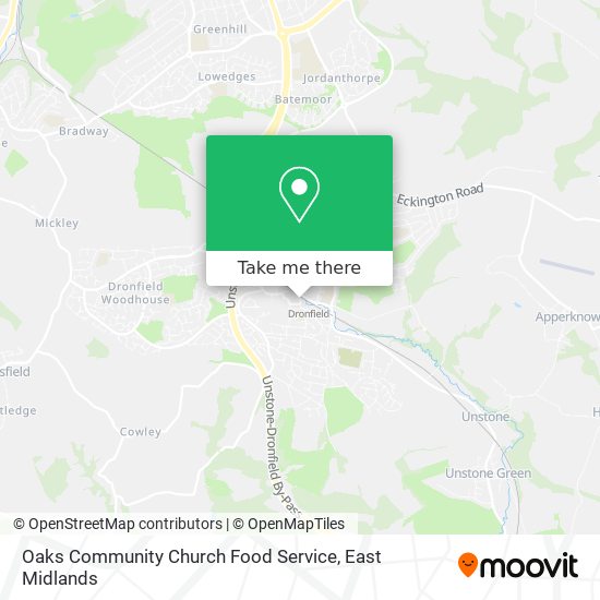 Oaks Community Church Food Service map