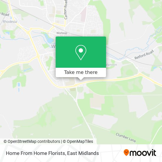 Home From Home Florists map