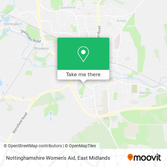 Nottinghamshire Women's Aid map