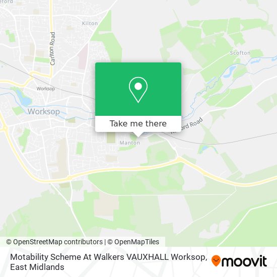Motability Scheme At Walkers VAUXHALL Worksop map