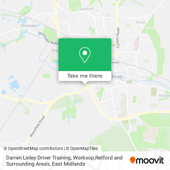 Darren Linley Driver Training, Worksop,Retford and Surrounding Area's map