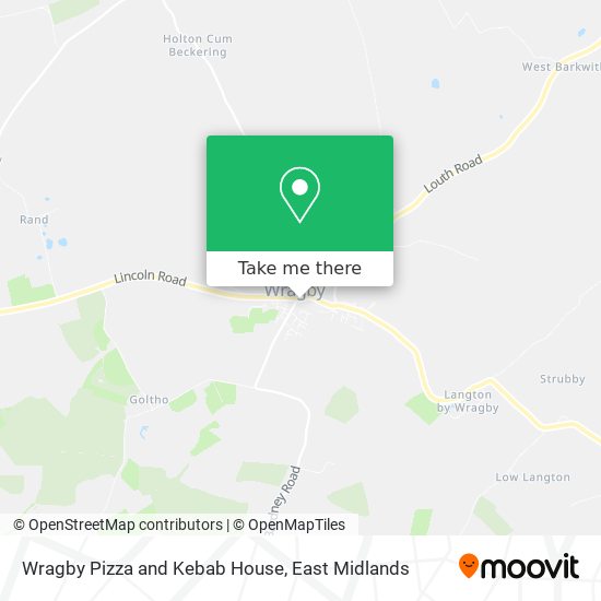 Wragby Pizza and Kebab House map