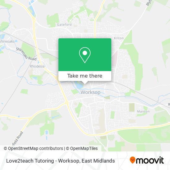 Love2teach Tutoring - Worksop map