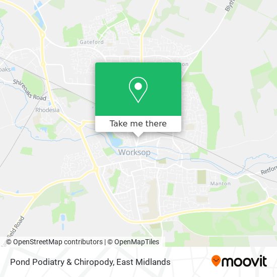 Pond Podiatry & Chiropody map