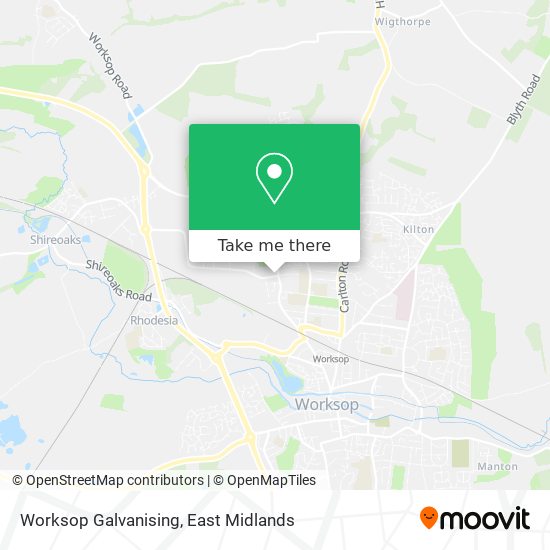 Worksop Galvanising map