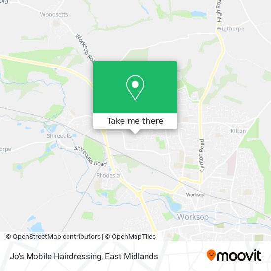 Jo's Mobile Hairdressing map