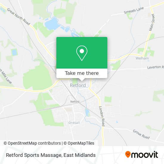 Retford Sports Massage map