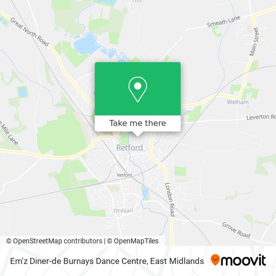 Em'z Diner-de Burnays Dance Centre map