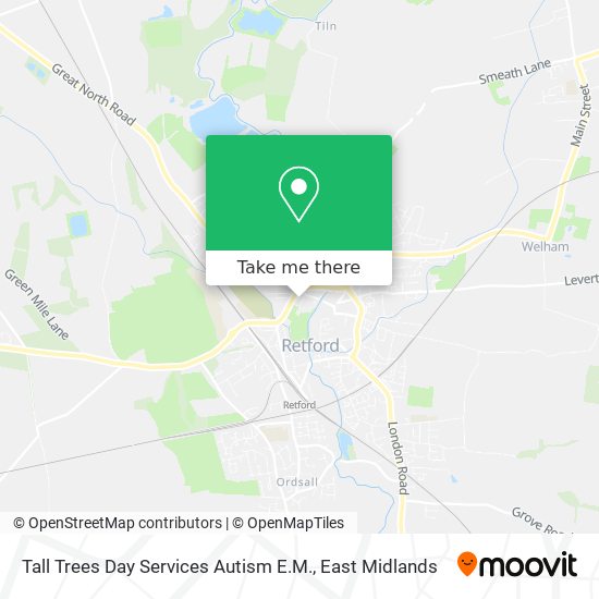 Tall Trees Day Services Autism E.M. map