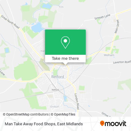 Man Take Away Food Shops map