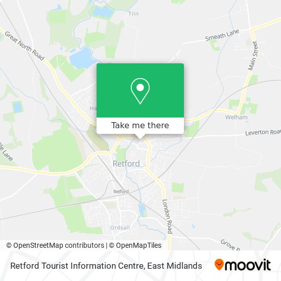 Retford Tourist Information Centre map