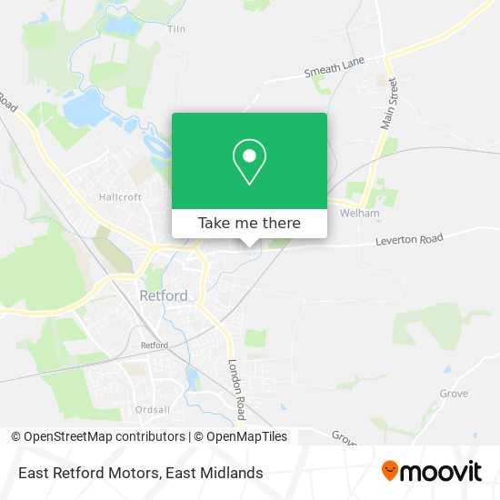 East Retford Motors map
