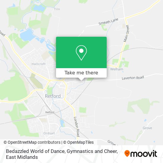 Bedazzled World of Dance, Gymnastics and Cheer map