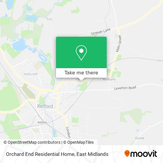 Orchard End Residential Home map