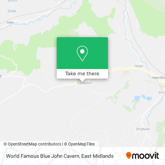 World Famous Blue John Cavern map