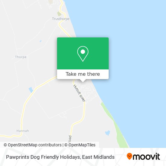 Pawprints Dog Friendly Holidays map