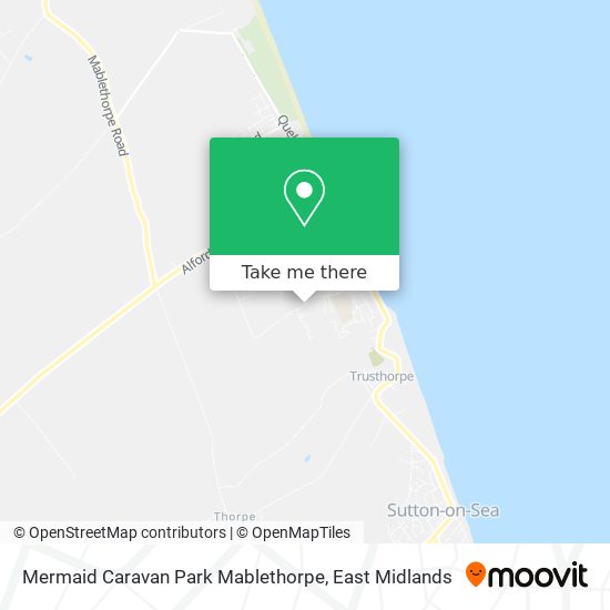 Mermaid Caravan Park Mablethorpe map