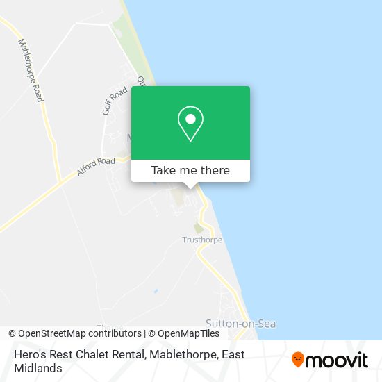 Hero's Rest Chalet Rental, Mablethorpe map