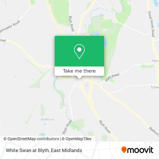 White Swan at Blyth map