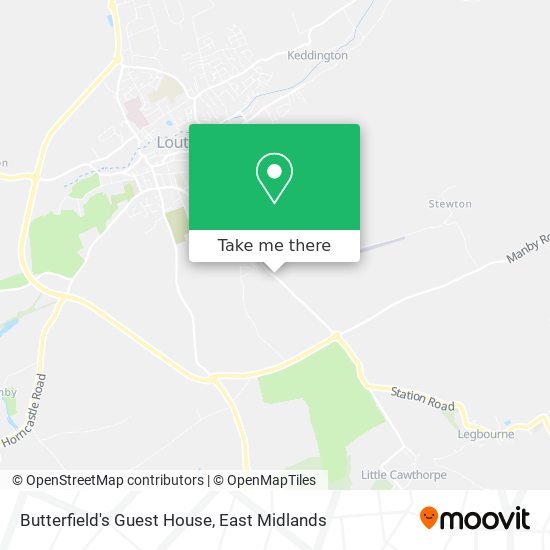 Butterfield's Guest House map