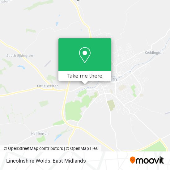 Lincolnshire Wolds map