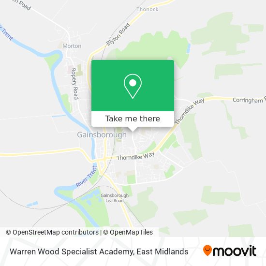 Warren Wood Specialist Academy map