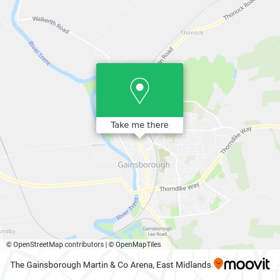 The Gainsborough Martin & Co Arena map
