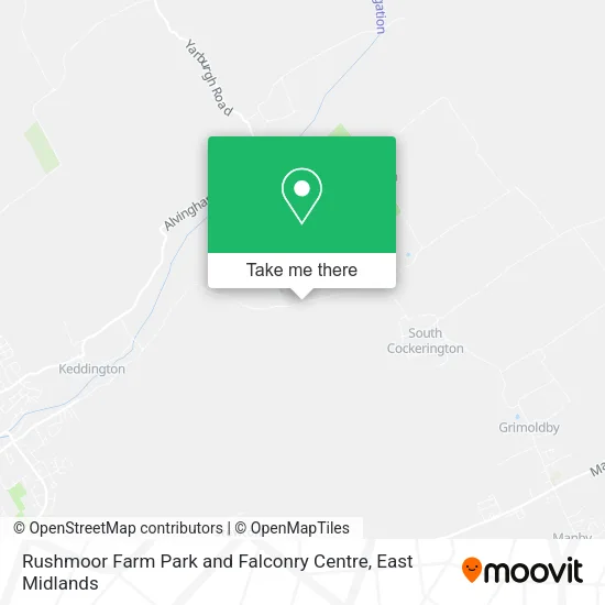 Rushmoor Farm Park and Falconry Centre map