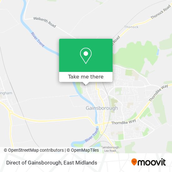 Direct of Gainsborough map