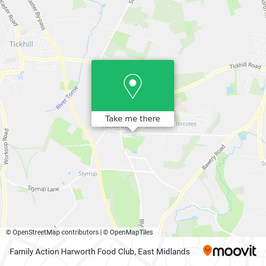 Family Action Harworth Food Club map