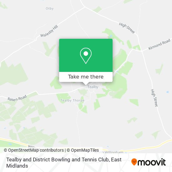 Tealby and District Bowling and Tennis Club map